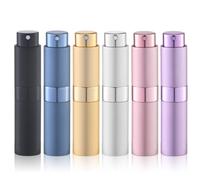Lulupack 8ml Perfume Atomizer, Cologne Travel Spray Bottle, Refillable Portable Empty Bottles Sprayer(6pcs, Multicolor-3)