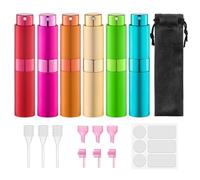 Lulupack Travel Perfume Bottle Refillable, 8ml Cologne Spray Atomizer, 6PCS