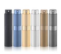 Lulupack Perfume Atomizer Travel Refillable Bottle: Cologne Sprayer Portable for Men - Mini Spray Empty for Refill - 8ml Small Size Brown