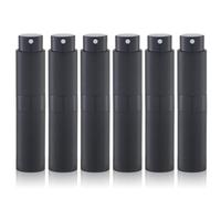 Lulupack Perfume Atomizer Travel Refillable Bottle: Cologne Sprayer Portable for Men - Mini Spray Empty for Refill - 8ml Small Size Black