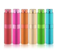 Lulupack Travel Perfume Bottle Refillable - Cologne Spray Atomizer Mini - Small Travel Size Empty Sprayer for Refill Sample Container - Portable Fragrance Decant Dispenser for Women Men 8ml 6PCS Green