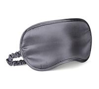 LULUSILK Mulberry Silk Sleep Eye Mask Blindfold with Elastic Strap Headband, Soft Eye Cover Eyeshade for Night Sleeping, Travel, Nap (Charcoal Gray)