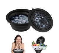 LuluXeti Ice Bath for Facial use,Ice Bath Face Washbowls,Foldable Silicone Wash Basin with Built in Ice Tray,Beauty Tools That Reduce Swelling