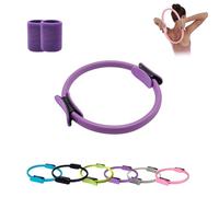 LuluXeti Lightweight Magic Pilates Ring Fitness Circle ,Dual Grip, Inner Thigh Workout, Toning, Fitness & Pelvic Floor Exercise - Yoga Rings (Purple;)