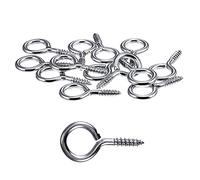 LuLyL Pack of 100 Screw-In Vine Eye Mini Eye Pins Hooks 2.5X10X26mm