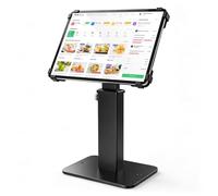 LUM9EX8 Anti-Theft iPad Kiosk Stand with Heavy Duty Base, Height Adjustable 360° Rotating POS Tablet Stand for Desk, Aluminum & Steel Retail Security Holder, Fits 9.7"-13" iPad & Tablets, Business Com