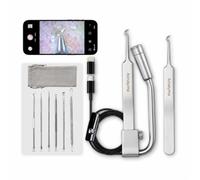 Luma 1 Visual Blackhead Tweezers with Camera，See What You've Been Missing | 1080P & 20x Mag. 6-in-1 Professional Comedone Extraction Kit, 2*Stainless Steel Pimple & Blemish Removal Tools for Clear Skin