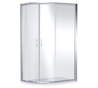 Luma 8 2 Door Offset Quadrant Shower Enclosure | Chrome | Glass/Aluminium | 1200mm x 800mm