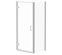Luma 8 Hinged Door Shower Enclosure | Chrome | Glass/Aluminium | 900mm x 700mm