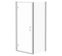 Luma 8 Hinged Door Shower Enclosure | Chrome | Glass/Aluminium | 900mm x 760mm