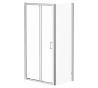 Luma 8 Sliding Door Shower Enclosure | Chrome | Glass/Aluminium | 1000mm x 760mm