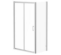 Luma 8 Sliding Door Shower Enclosure | Chrome | Glass/Aluminium | 1200mm x 760mm