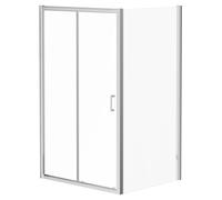 Luma 8 Sliding Door Shower Enclosure | Chrome | Glass/Aluminium | 1200mm x 900mm