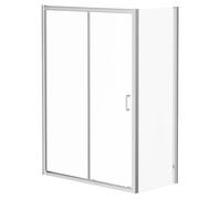 Luma 8 Sliding Door Shower Enclosure | Chrome | Glass/Aluminium | 1400mm x 760mm