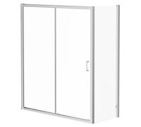 Luma 8 Sliding Door Shower Enclosure | Chrome | Glass/Aluminium | 1700mm x 760mm