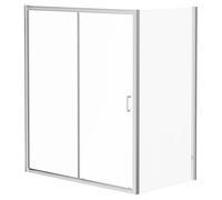 Luma 8 Sliding Door Shower Enclosure | Chrome | Glass/Aluminium | 1700mm x 900mm