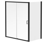 Luma 8 Sliding Door Shower Enclosure | Matt Black | Glass/Aluminium | 1700mm x 900mm