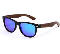 Luma Eyewear Wistmans Polarised Wood Wayfarer Unisex Sunglasses - - Size: ONESIZE