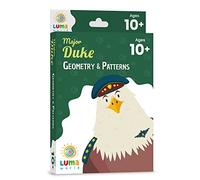 LUMA WORLD ADD LIFE TO LEARNING Major Duke Educational Game Math Flash Cards With A Fun Magic Glass To View Hidden Answers For Ages 10+ Grade 5 Geometry, Shapes & Patterns, Set Of 50 Dark Green