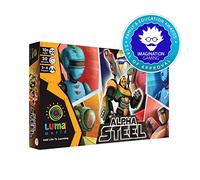 LUMA WORLD STEM Strategy Board Game Alpha Steel for 10 Years to Learn Numbers, Profit and Loss, Percentage, Money, Includes Robots, Cards and Fantasy Currency, 30-45 Minutes Game