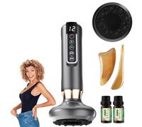 Lumafirm Cellulite Massager, Cellulite Massager Tool, 14-daags Plan Anti-Cellulite Massagers Vacuum, 12 Speed & Rechargeable & Cordless, Abdomen, Waist, HIPS, Arms & Legs (Grey)