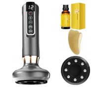 Lumafirm Cellulite Massager, Cellulite Massager Tool with 12 Suction Modes, Professional Cordless Cellulite Massagers, Smoothing The Skin, Firm & Tone Tool for Abdomen, Waist, Arm, Leg (Gray)