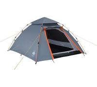 Lumaland Outdoor Pop Up Dome Tent 3 Person Tent Camping Festival etc. 215 x 195 x 120 cm Robust Grey