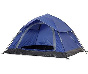 Lumaland Outdoor Waterproof Pop Up Tent 210 x 190 x 110 cm 3 Person Quick Up System fast pitch Foldable Festival Tent with sewn-in Groundsheet UV Protection Lightweight Portable Blue