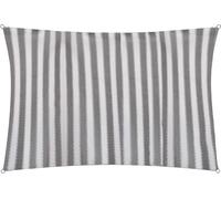 Lumaland Rectangle Sun Sail Shade 3x4m HDPE UV Weatherproof Grey White