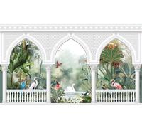 Lumalea - Bird Garden Panoramic Wallpaper - Width 260 cm x Height 150 cm