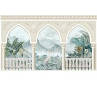 Lumalea - Bird Plants Panoramic Wallpaper - Width 260 cm x Height 150 cm