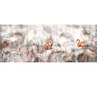 Lumalea - Flamingo panoramic wallpaper - Width 130 cm x Height 51 cm