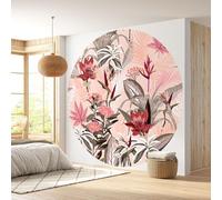 Lumalea - Round wallpaper/circle floral pattern - Standard paper 170 g Washable - Diameter 60 cm