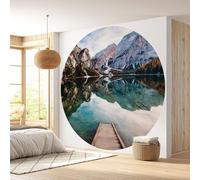 Lumalea - Round wallpaper/circle Mountains - Premium Paper 185 g Washable - Diameter 60 cm
