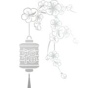 Lumaléa Sakura Lantern Frosted Stickers 44 x 73 cm