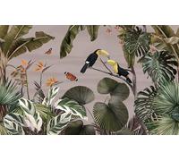 Lumalea - Toucans Rainforest Panoramic Wallpaper - Width 414 cm x Height 255 cm