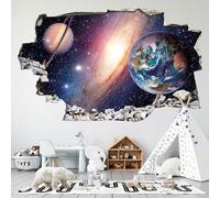 Lumalea Trompe l'oeil Hole in the Wall Stickers Space 3617681457947 Height 40 x Width 64 cm