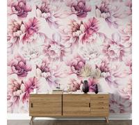 Lumalea - XL wallpaper floral pattern - Standard paper 130gr8 LÉS 65x260 cm - Surface L 520 x H 260 cm