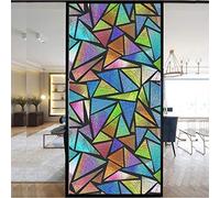 Lumanduo Window Film Privacy Church Style Glass Static Cling Window Film Stained Glass Sticker for Home Glass UV Blocking/Privacy/Heat Control (A,19.7"x39.3"(50x100cm))