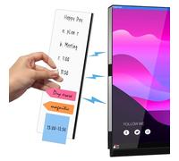 Lumanman Magnetic Monitor Memo Board for Computer, Acrylic Message Reminder Board for Moniter Side, Office Desk Accessories for Women Men, Computer Sticky Note Holder Home Office Memo Holder, Clear