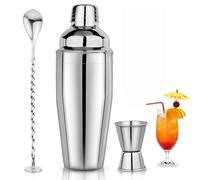 Lumanothy Cocktail Shakers Set, 3 Pieces Cocktail Making Kit, 750ml Stainless Steel Bar Tool Set for Home, bar, Party