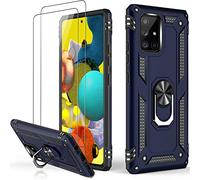 LUMARKE for Galaxy A51 5G Case with Screen Protector,Pass 16ft. Drop Tested Military Grade Protective Phone Cover with Magnetic Ring Kickstand Compatible with Car Mount Holder Blue