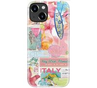 LUMARKE for iPhone 13 Mini Case Cute - Wireless Charging Compatible - Dual-Layer Soft Silicone + Hard Shell - Trendy Floral Design - Matte Finish Phone Cover for Women - Coquette Italian