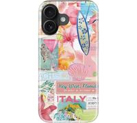 LUMARKE for iPhone 16 Case Cute - Wireless Charging Compatible - Dual-Layer Soft Silicone + Hard Shell - Trendy Floral Design - Matte Finish Phone Cover for Women - Coquette Italian
