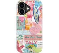 LUMARKE for iPhone 17 Case Cute - Wireless Charging Compatible - Dual-Layer Soft Silicone + Hard Shell - Trendy Floral Design - Matte Finish Phone Cover for Women - Coquette Italian