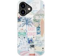 LUMARKE for iPhone 17 Case Cute - Wireless Charging Compatible - Dual-Layer Soft Silicone + Hard Shell - Trendy Floral Design - Matte Finish Phone Cover for Women - East Coast Vibes