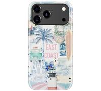 LUMARKE for iPhone 17 Pro Case Cute - Wireless Charging Compatible - Dual-Layer Soft Silicone + Hard Shell - Trendy Floral Design - Matte Finish Phone Cover for Women - East Coast Vibes