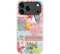 LUMARKE for iPhone 17 Pro Max Case Cute - Wireless Charging Compatible - Dual-Layer Soft Silicone + Hard Shell - Trendy Floral Design - Matte Finish Phone Cover for Women - Coquette Italian