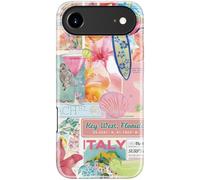 LUMARKE for iPhone Air Case Cute - Wireless Charging Compatible - Dual-Layer Soft Silicone + Hard Shell - Trendy Floral Design - Matte Finish Phone Cover for iPhone 17 Air - Coquette Italian
