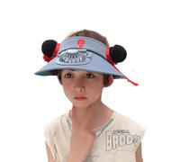 LumaTide Kids Sun Hat with Built in Fan Cool Visor Outdoor Beach Play Sun Hat Dark Grey 6 3/4